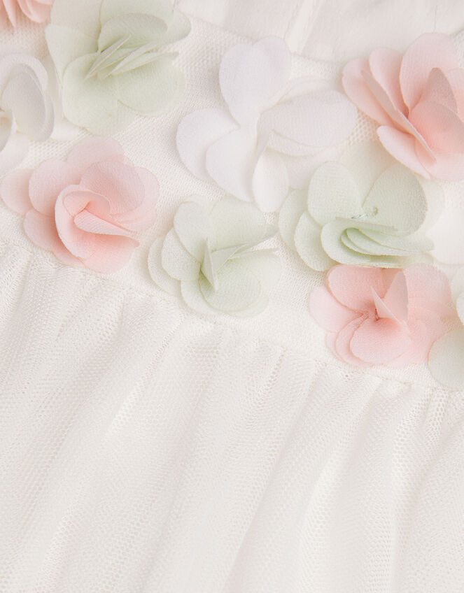 Baby Fiona 3D Flower Swing Dress, Ivory (IVORY), large