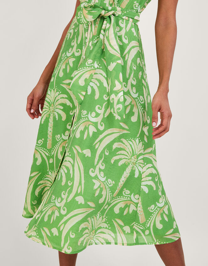 Oriana Tea Dress in LENZING™ ECOVERO™, Green (GREEN), large