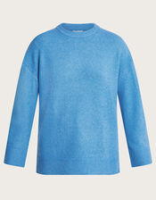 Zoya Side Zip Sweater, Blue (BLUE), large