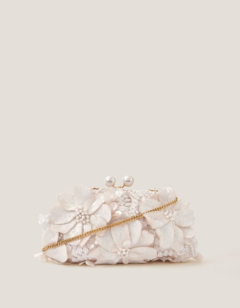 Suvi Flower Embellished Clutch Bag, , large