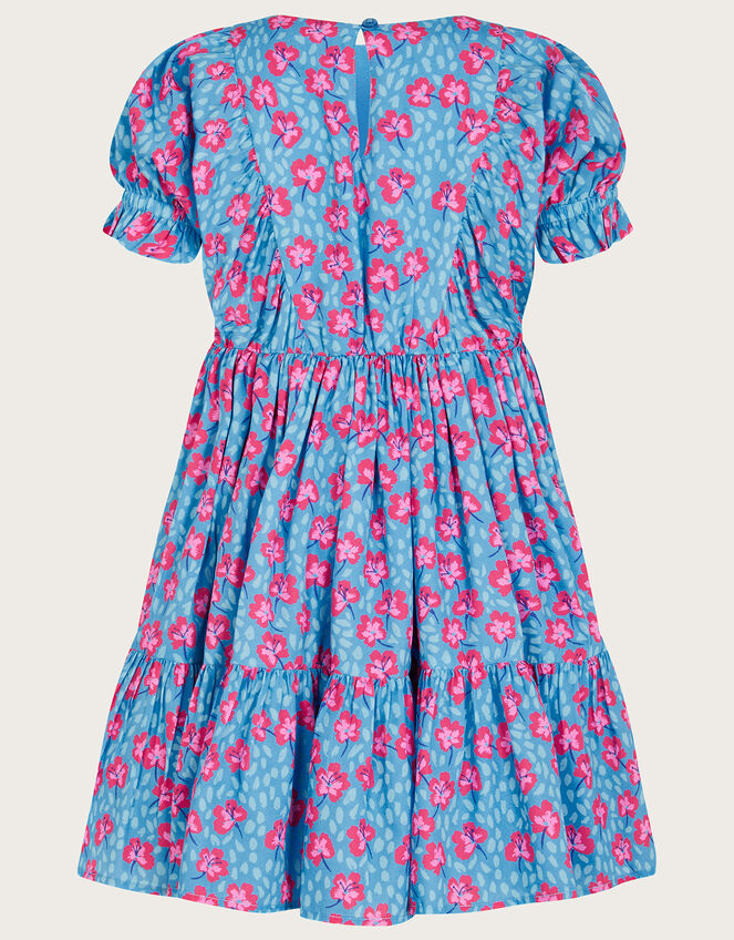 Cherry Blossom Print Dress, Blue (BLUE), large