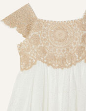Baby Estella Dress, Gold (GOLD), large