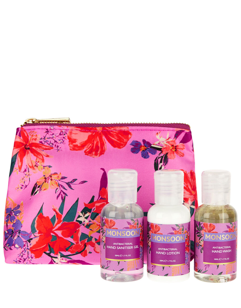 Hand Sanitiser Wash Bag Gift Set Beauty Monsoon Global.