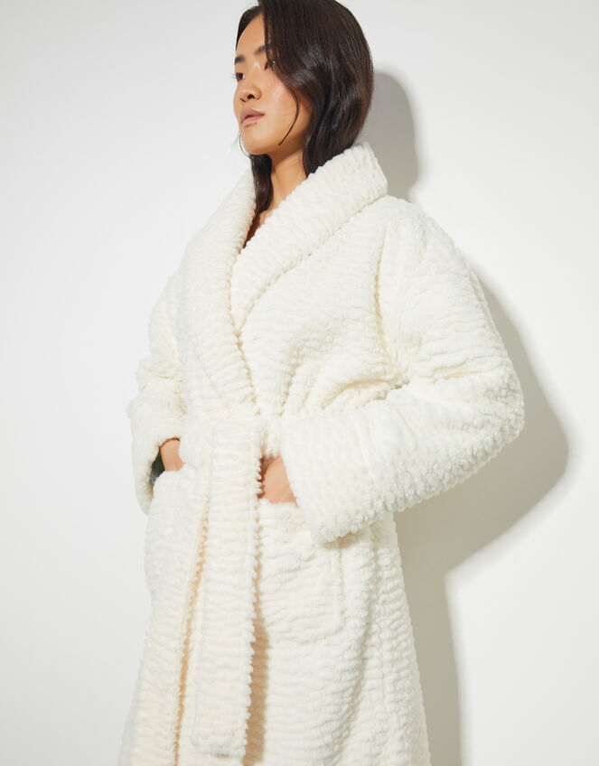 Bess Borg Dressing Gown, Cream (CREAM), large