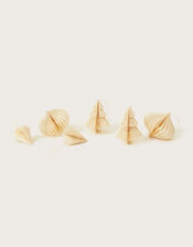 Honeycomb Hanging Decoration Assortment 6 Pack, White (WHITE), large
