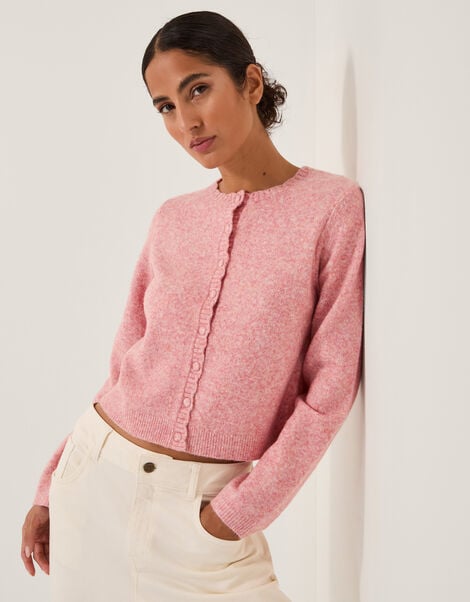 Sera Scallop Cardigan, Pink (PINK), large
