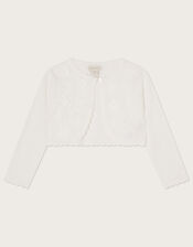 3D Petal Cardigan, Ivory (IVORY), large