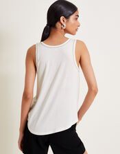 Jess Jersey Cami Top, Ivory (IVORY), large