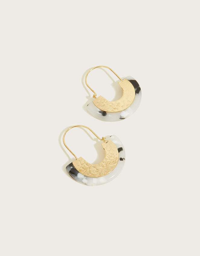 Tortoiseshell Print Resin Mix Earrings, , large