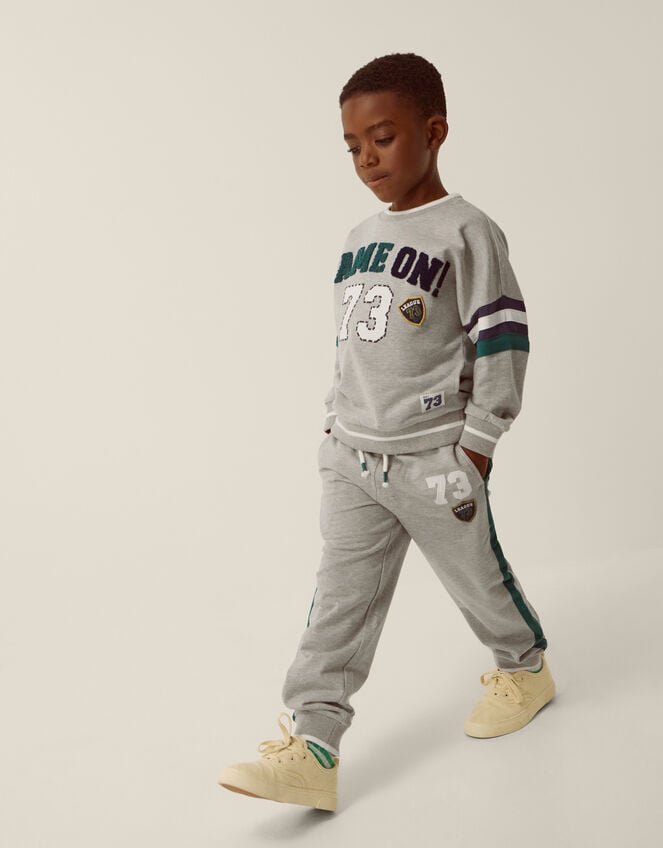 Game On Sweatshirt & Joggers Set, Grey (GREY), large