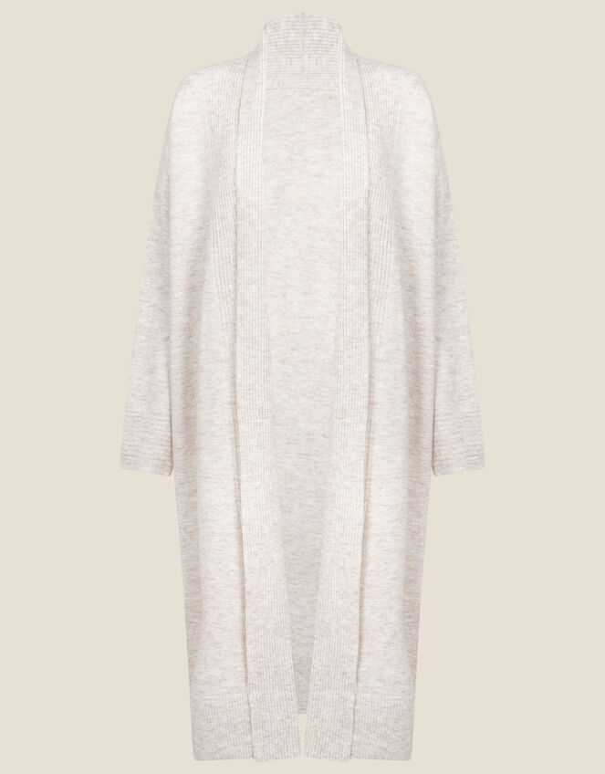 Maxi Cardigan in Wool Blend, Camel (OATMEAL), large
