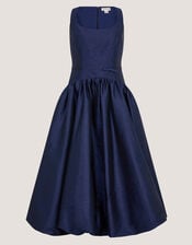Mila Fit and Flare Midi Dress, Blue (NAVY), large