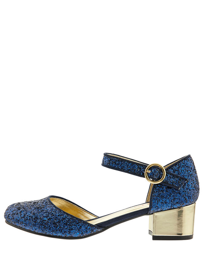 Samara Glitter Two-Part Shoes , Blue (NAVY), large