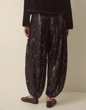 Selah Sequin Balloon Trousers, Black (BLACK), large