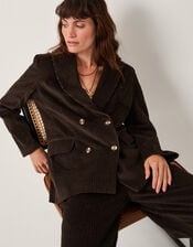 Moliin Alice Corduroy Double Breasted Blazer, Brown (BROWN), large