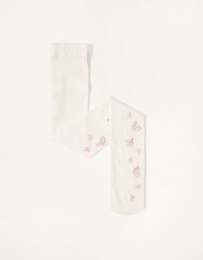 Butterfly Glitter Tights, Pink (PINK), large