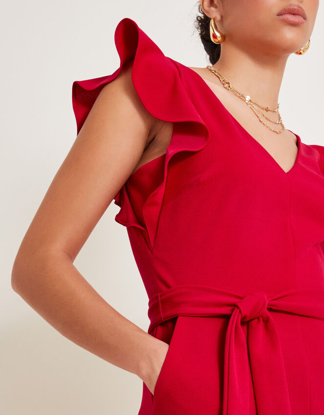 Riri Ruffle Jumpsuit, Red (RED), large