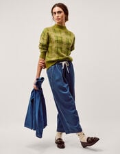 Rhea Tie Front Denim Pants, Blue (LIGHT AUTHENTIC), large