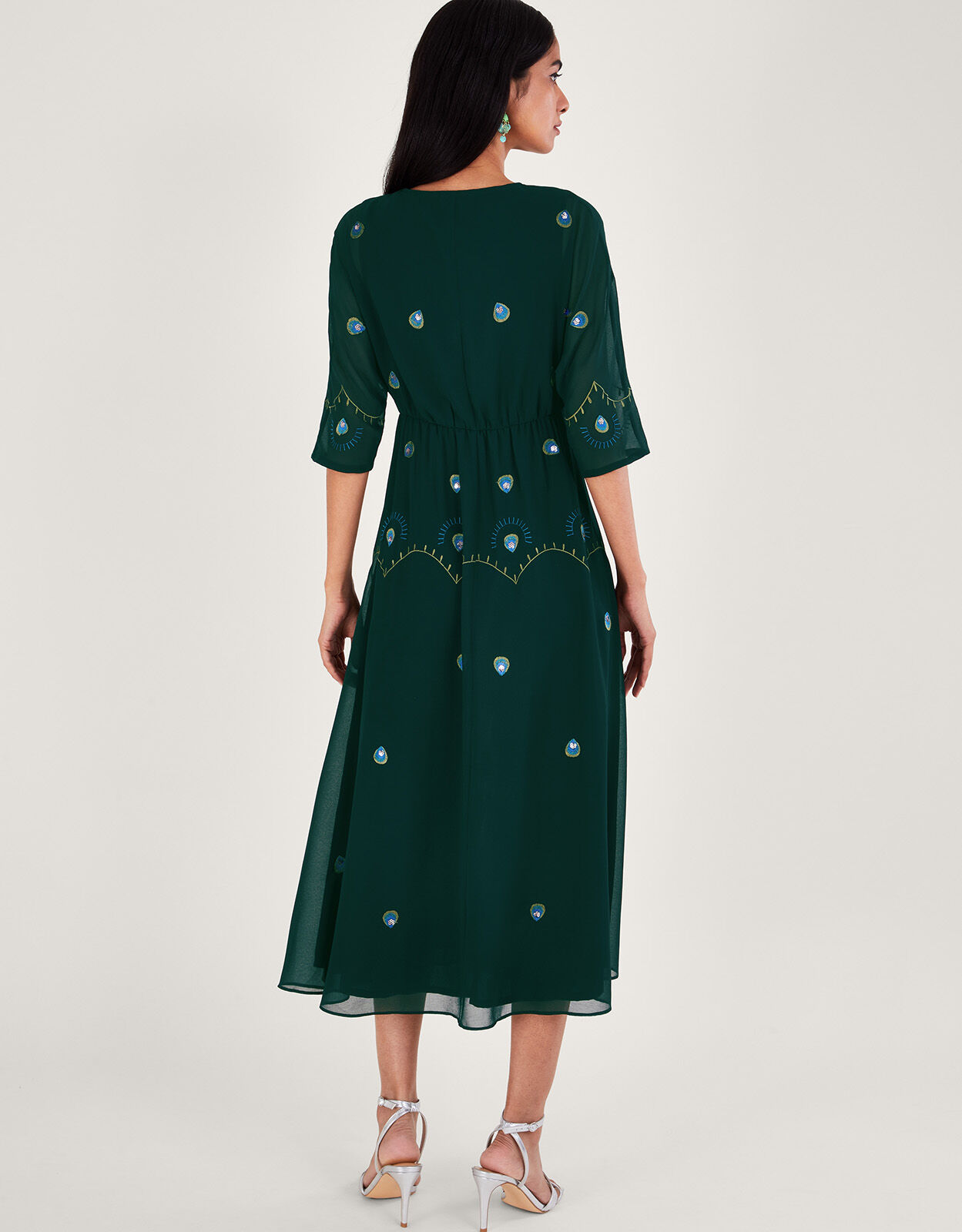 Monsoon emerald green dress top
