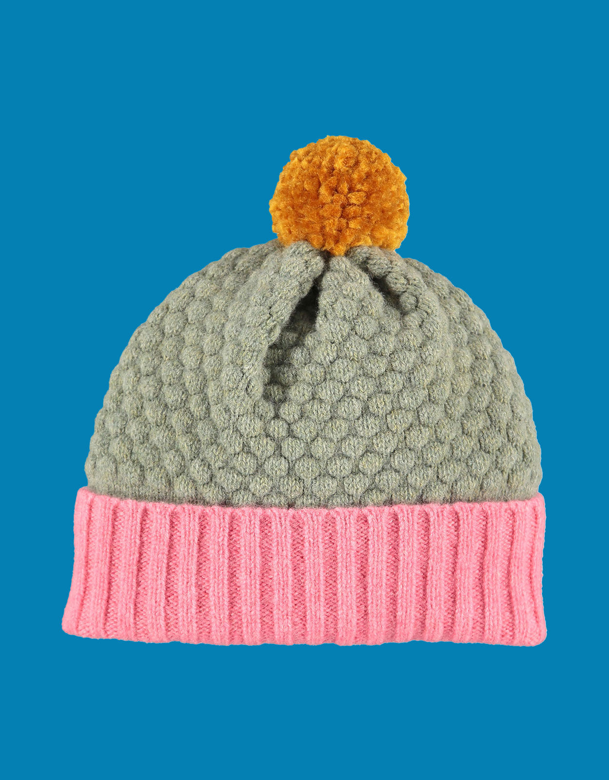 Catherine Tough Kids Bobble Beanie Hat Green