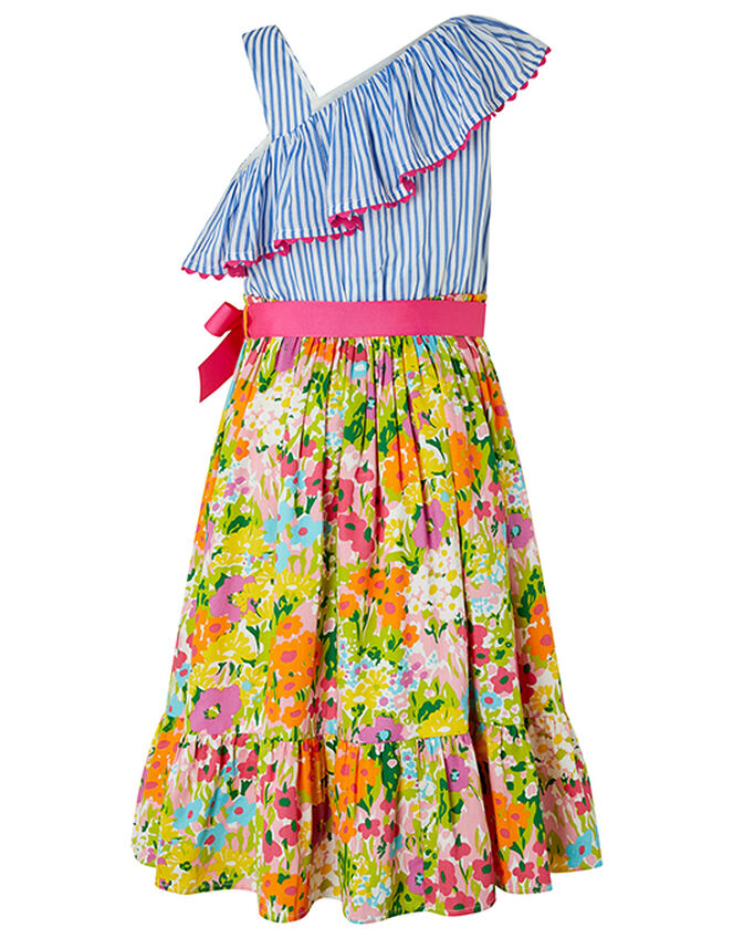 Mabel 2-in-1 Stripe and Floral Maxi Dress, Blue (BLUE), large