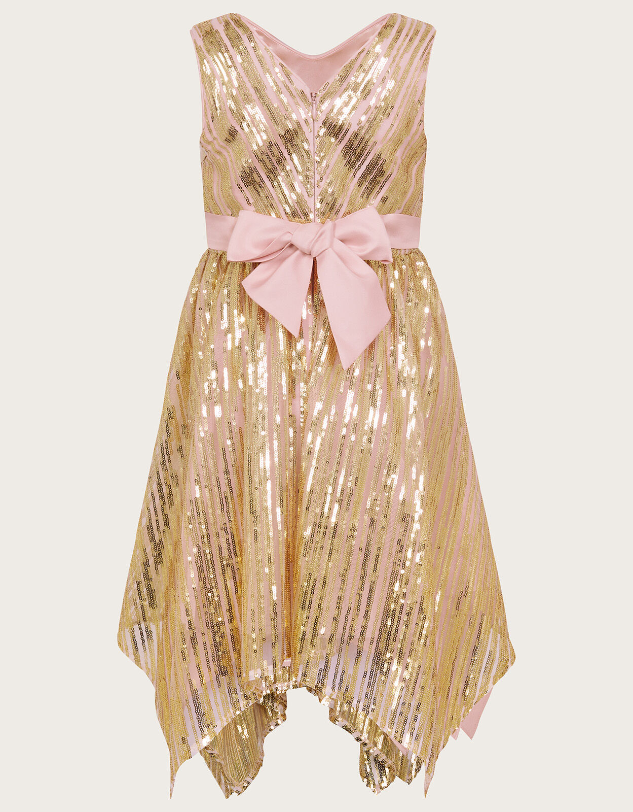 Sequin Tulle Wrap Dress Pink Girls Dresses Monsoon ROI