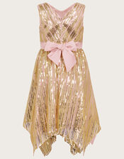 Sequin Tulle Wrap Dress, Pink (PINK), large