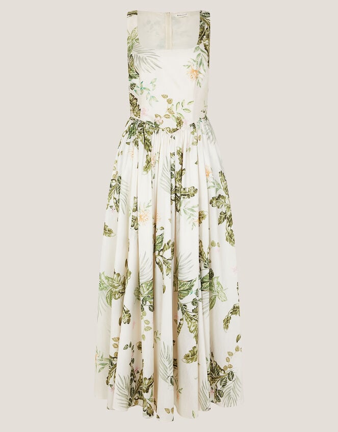 Sicily Fit and Flare Midi Dress, Cream (CREAM), large
