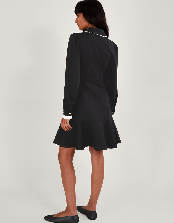 Paloma Ponte Dress, Black (BLACK), large