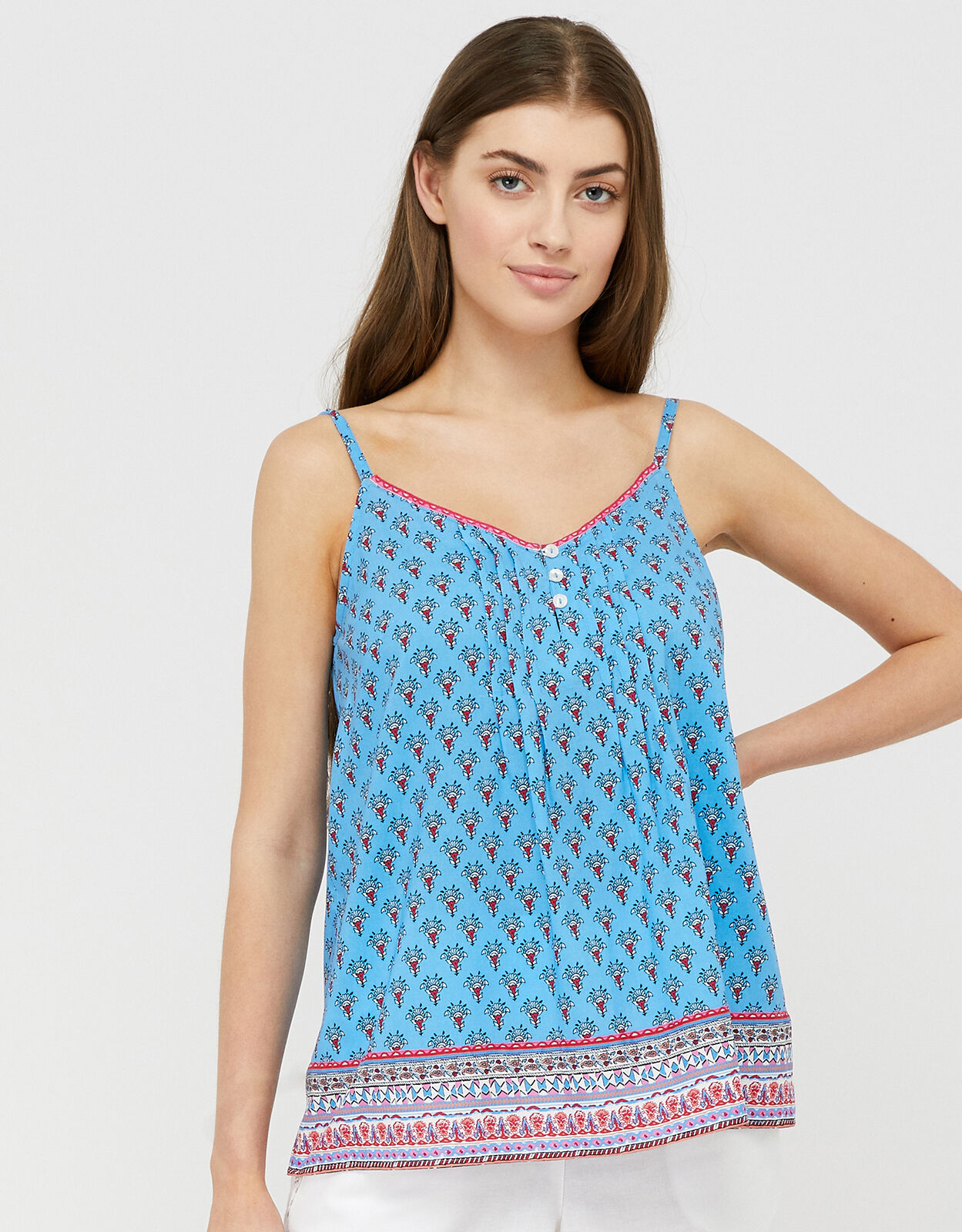 blue cami top