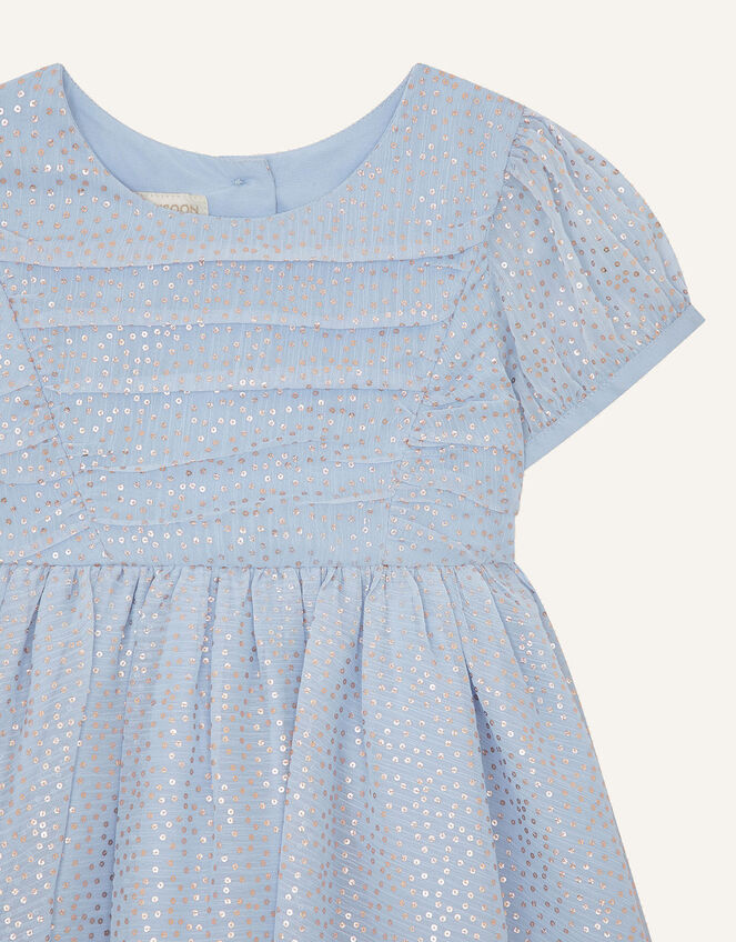 Baby Foil Print Dress, Blue (BLUE), large