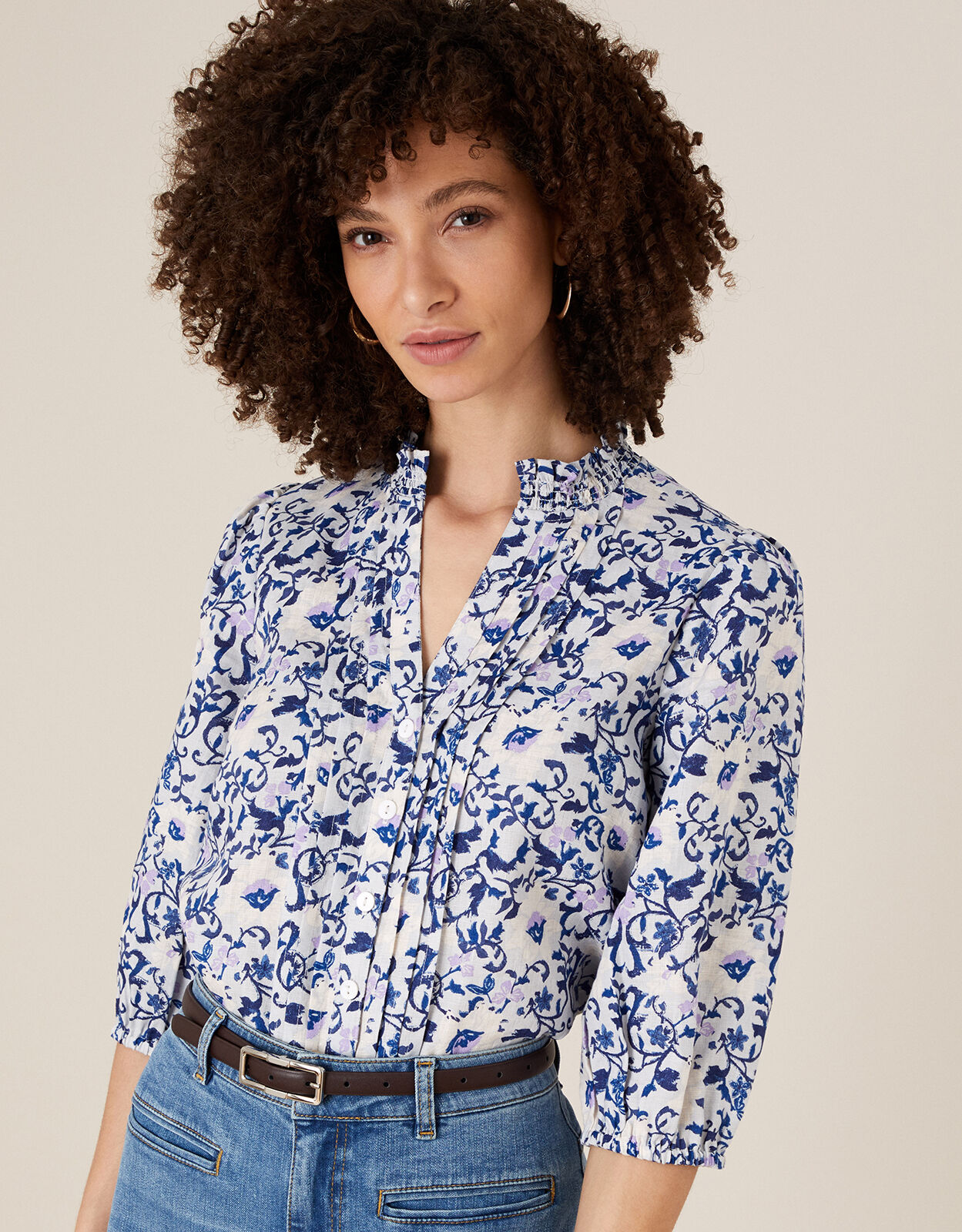 floral blouse