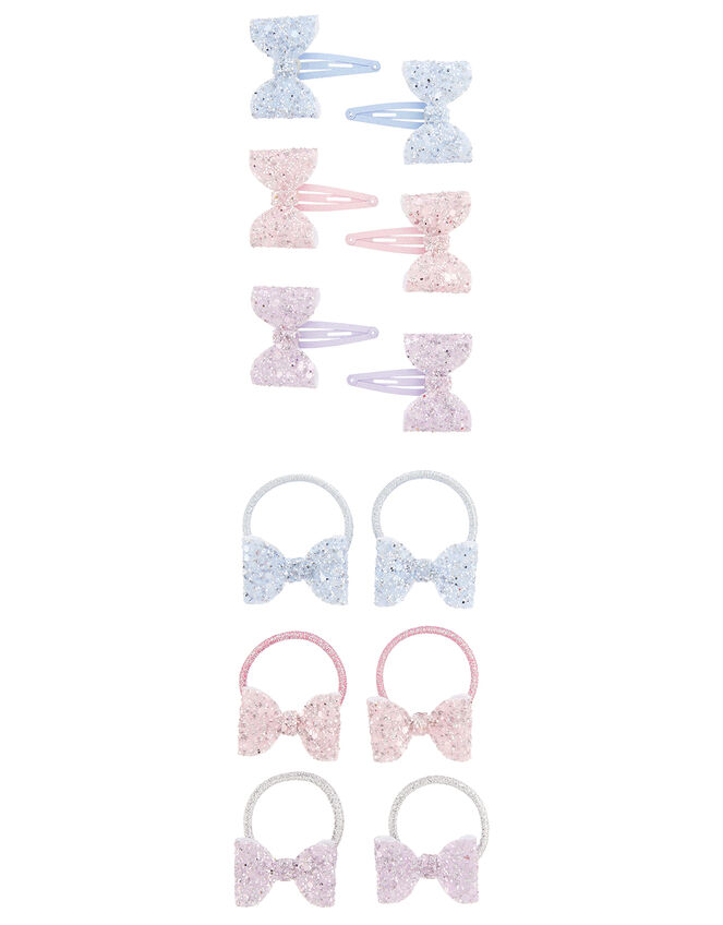 Frosted Bow Hair Accessory Set, , large