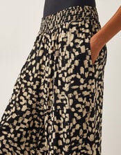 Ania Batik Print Trousers, Black (BLACK), large