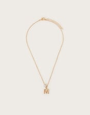 Initial Heart Pendant Necklace with Pouch, Multi (MULTI), large