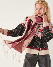 Feliz Fair Isle Cardigan , Brown (CHOCOLATE), large