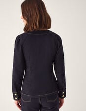 Teri Tailored Denim Shirt , Blue (INDIGO), large