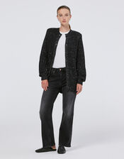 Scotch and Soda Metallic Mid-Length Cardigan, Black (BLACK), large