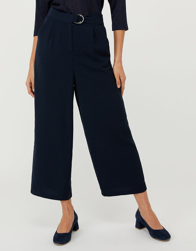 Mindy D-Ring Cropped Trousers, Blue (NAVY), large