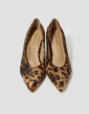 Lea Leopard Print Court Shoes, Tan (TAN), large