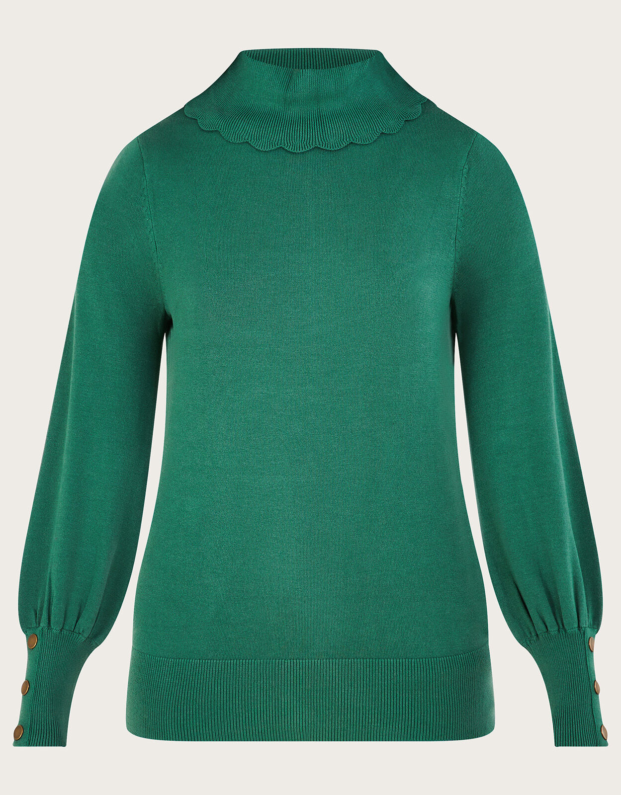 Green polo neck ladies jumper hot sale