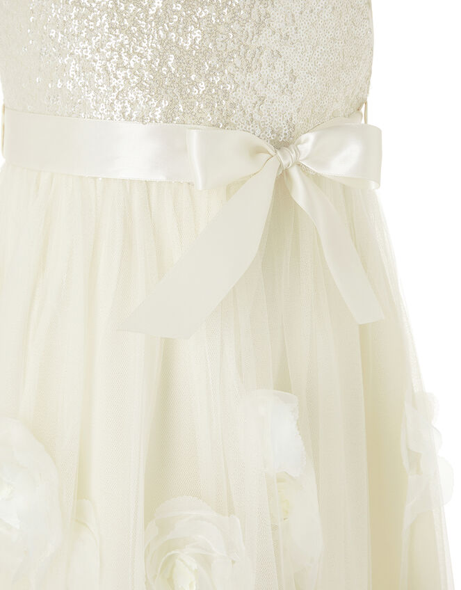 Iced Roses Sequin Occasion Dress, Gold (GOLD), large