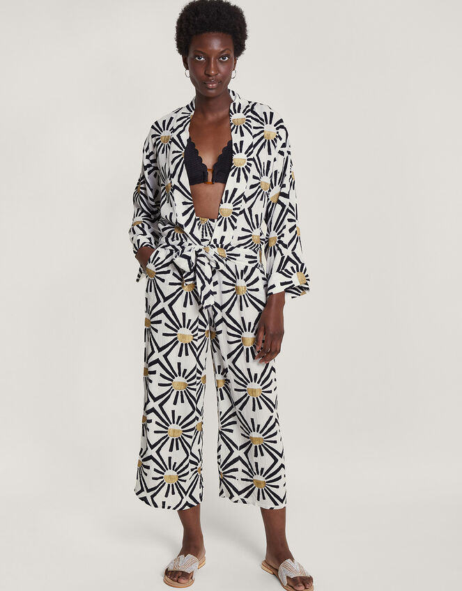 Zamora Tie Front Top, White (WHITE), large