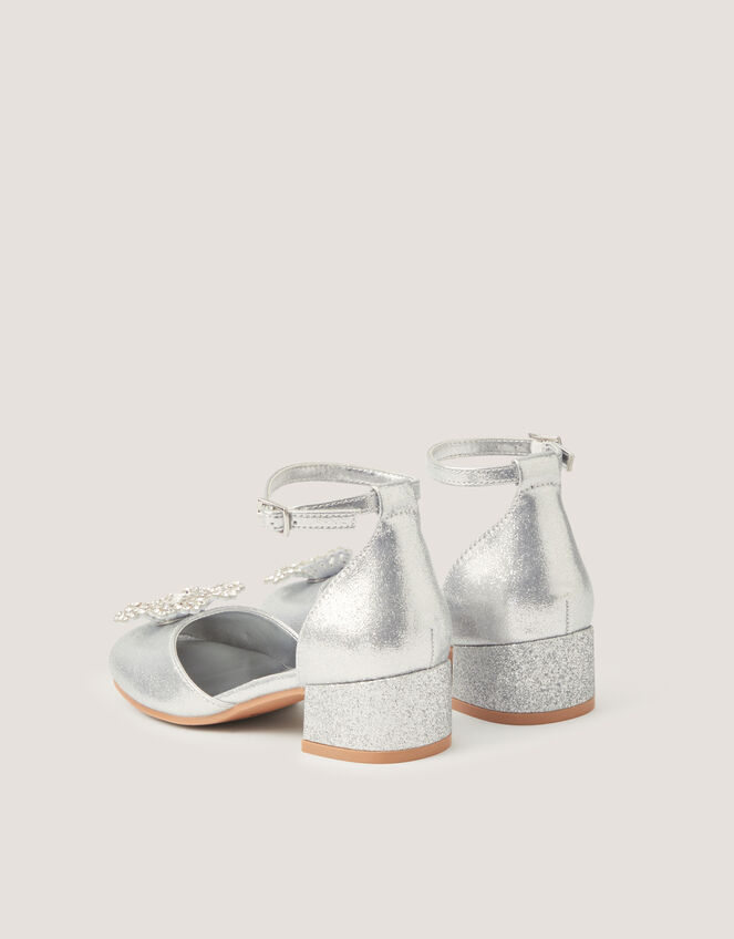 Gemstone Flower Two Part Heels , Silver (SILVER), large