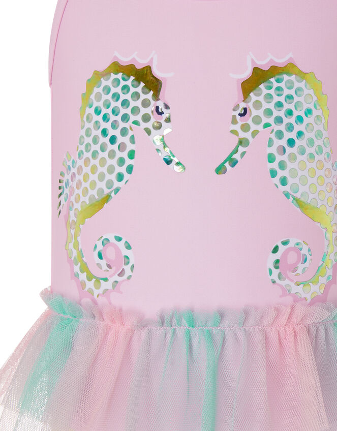 Baby Blaire Seahorse Swimsuit, Pink (PALE PINK), large