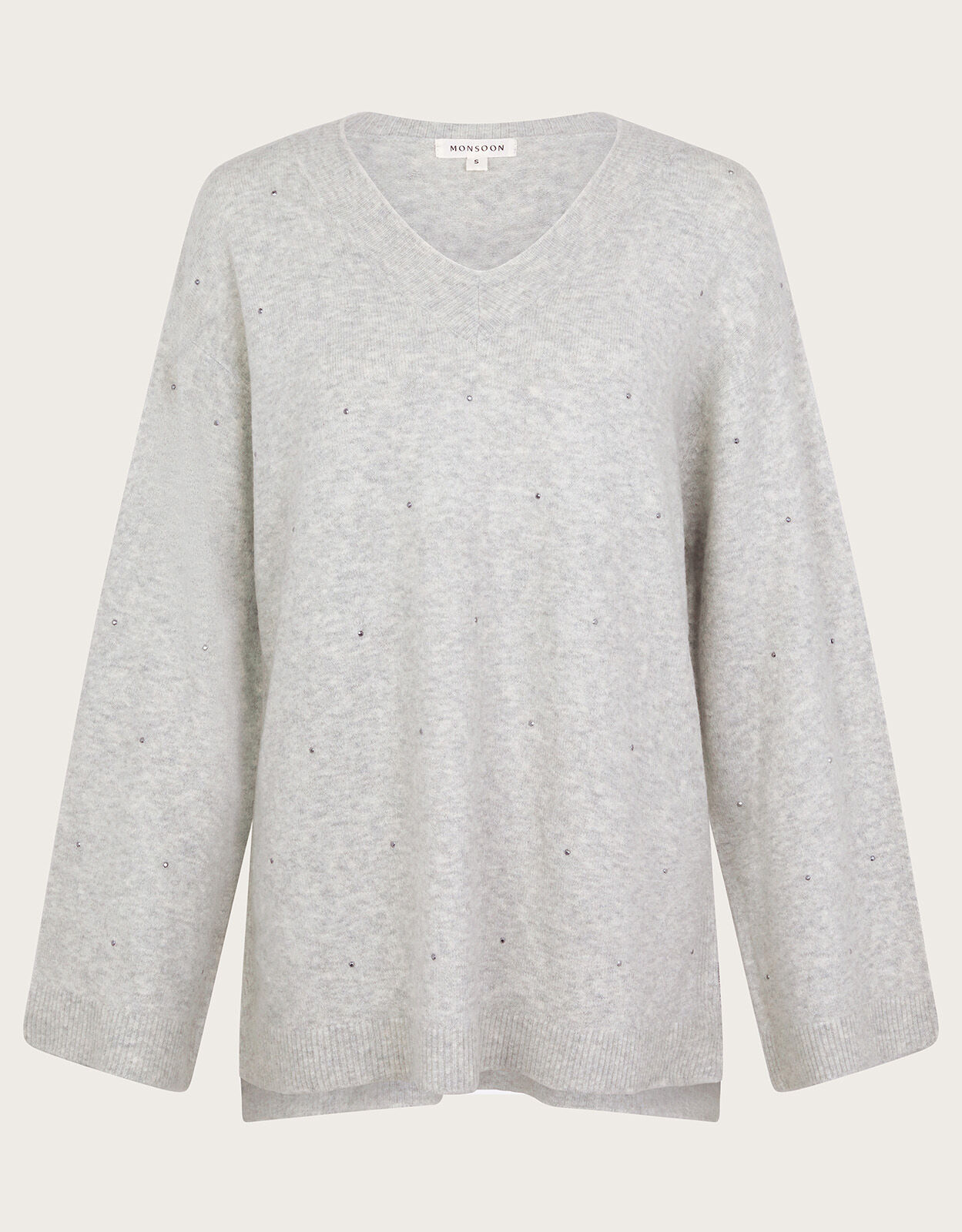 Han Heatseal Embellished Jumper Grey