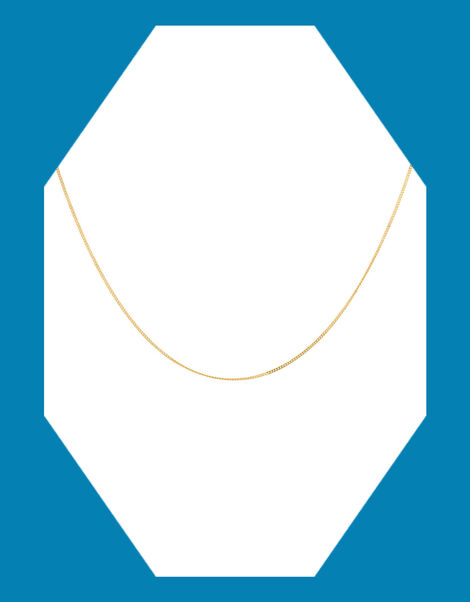 Anna and Nina Gold-Plated Plain Short Necklace, , large