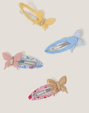 4-Pack Mix Butterfly Hair Clips, , large
