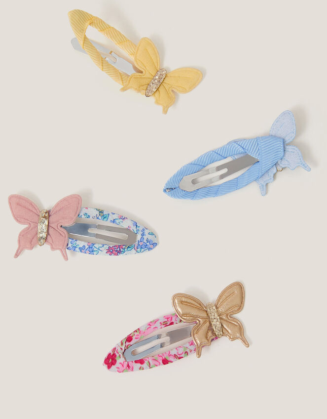 4-Pack Mix Butterfly Hair Clips, , large