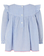 Baby Ticking Stripe Set, Blue (BLUE), large